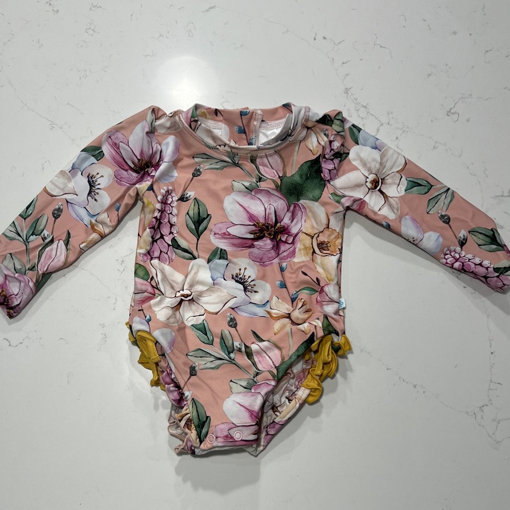 Margot Posh Peanut Flutter Sleeve Swimsuit